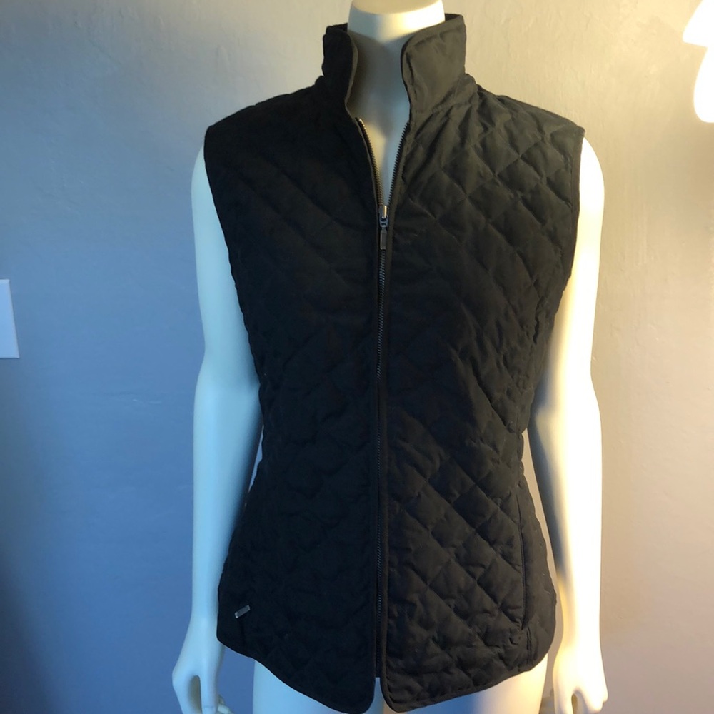 Eddie Bauer Black Quilted Goose Down Vest